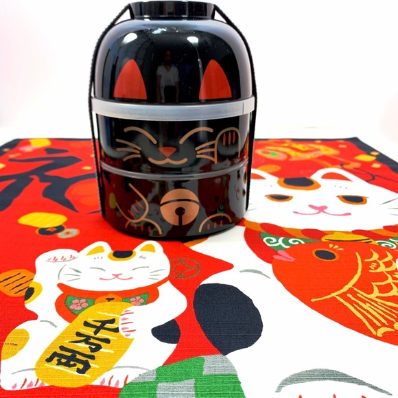 Kokeshi bento Kawaii cat black - Picture 4 of 9
